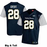 Notre Dame Fighting Irish Men's Griffin Eifert #28 Navy Under Armour Alternate Authentic Stitched Big & Tall College NCAA Football Jersey RAC3599KL